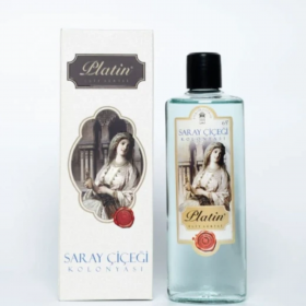 Platin 250 ml. Kare Kutulu Elit Serisi Cam Şişe Saray Çiçeği Kolonyası